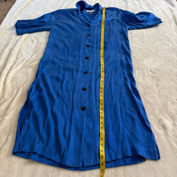 Mara Hoffman Saga Shirt Dress In Cobalt Blue Small - Picture 13 of 13